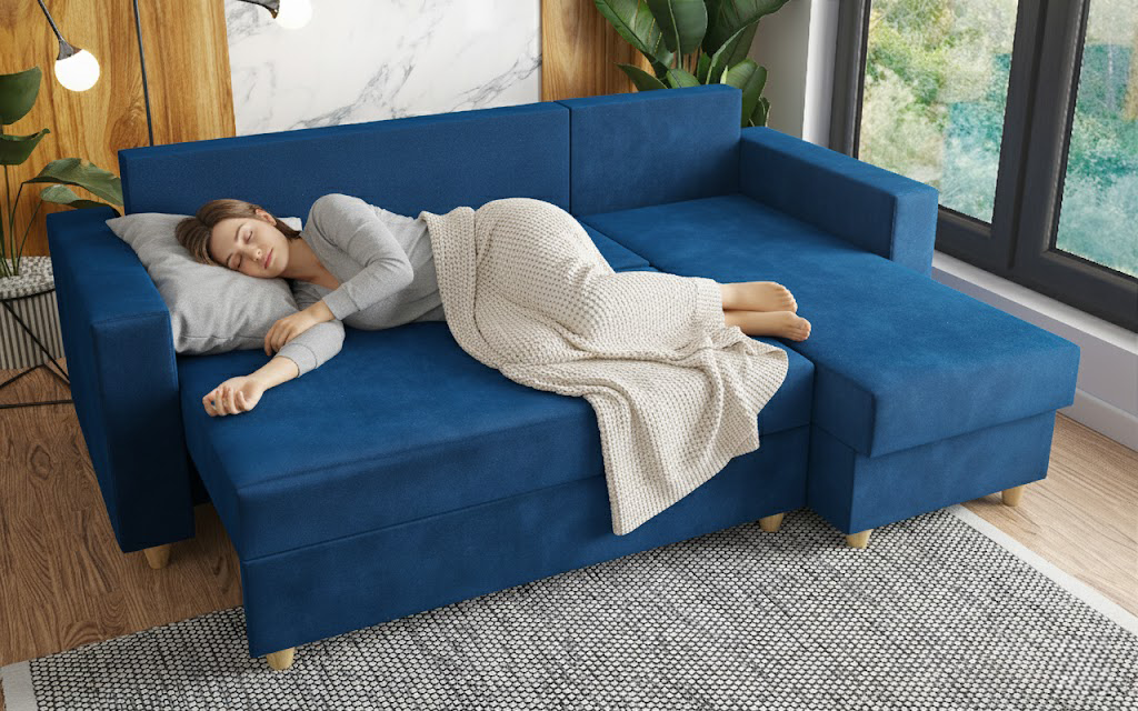 Extendable corner sofa Fabiola, blue  4